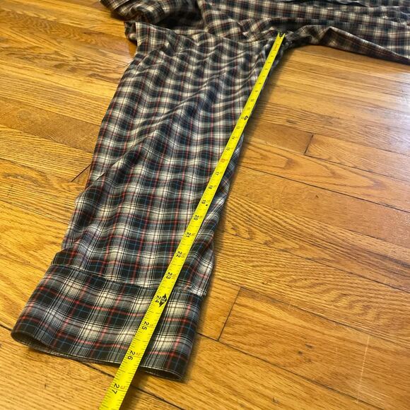 ariat pro series plaid long sleeve flannel button up black red blue XXL tall - Picture 6 of 8